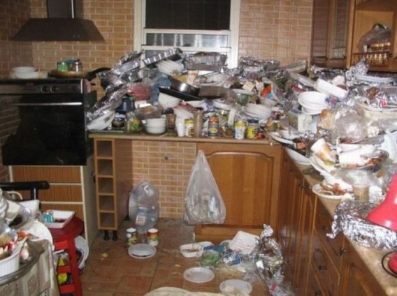 keuken puinhoop